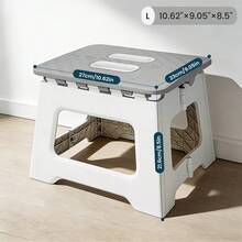 Foldable Portable Multifunctional Outdoor Folding Stool, Suitable For Outdoor Folding Picnics, Travel Folding Camping, Stackable Storage, Ideal For Outdoor Camping And Outdoor Gardens, Foldable For Storage, Available In Multiple Colors LU3I - Off White - View 13