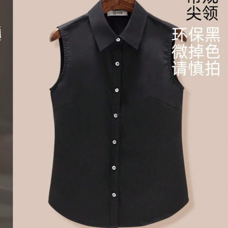 Women Lightweight Cardigans - 黑色尖領 - 查看 1