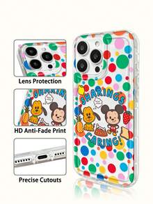 Miniso 1個迪士尼手機殼，輕巧、防滑且防摔。透明手機殼適合夏季手機殼，卡通和動漫手機殼 iPhone17 17Air 17pro 17promax11 12 13 15 16pro 16promax 14Plus 15Plus 16Plus 15pro 16promaxXR 送給朋友和家人的節日禮物， - 無色 - 查看 3