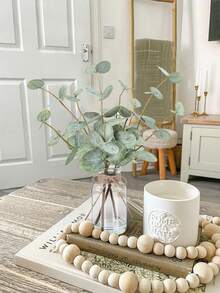 4Pcs Artificial Eucalyptus Stems, Lifelike Faux Greenery Plants For Home, Coffee Table, Office, Bathroom, Farmhouse, Wedding Centerpiece, Indoor And Outdoor Decor, Stylish Faux Plant Arrangement, Modern Home Decoration, Tabletop Display - Multicolor - View 5