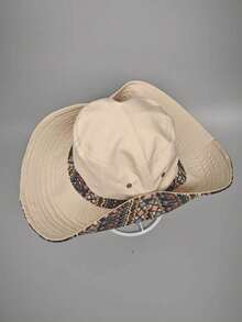 2026 New Colorblock Sun Hat, Large Brim Fashion UV Protection Bucket Hat, Flattering Fit - Colorful Mountaineering - View 6