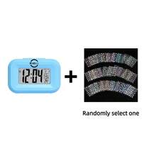 Multifunctional DIY Digital Alarm Clock With Night Light, Calendar, Day Of Week Display And Temperature Display, Snooze Function - Comes With 1 Random Sticker For DIY Clock Decoration, Compact Design Suitable For Bedroom, Desk, Travel And Camping - Multi-color + Random Stickers - View 19