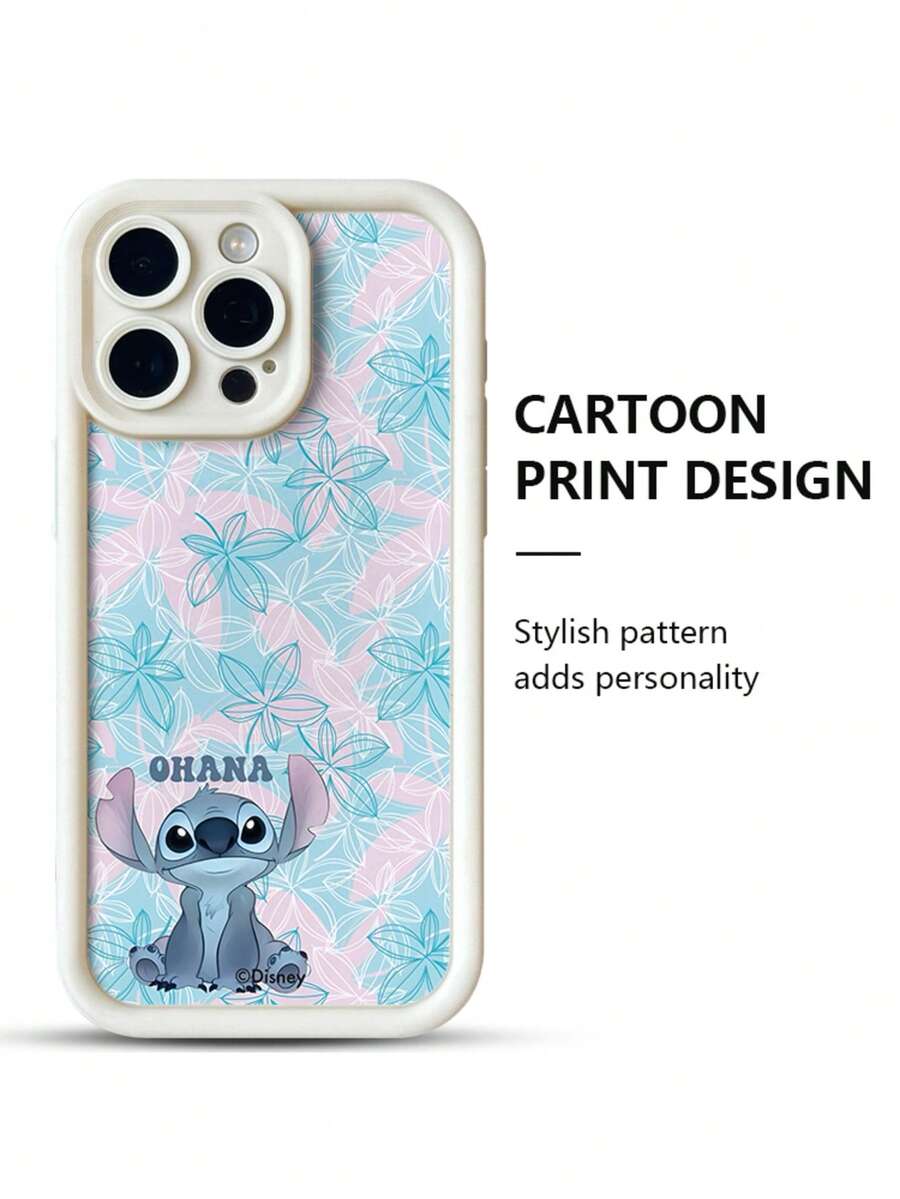 Stitch Series Disney Phone Case, For IPhone16promax/ 15/ 14plus/ 13/ 12/ 11promax/ Xsmax/ Xr, Cute Stitch Beach Style - White - View 1