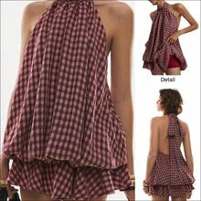 Women Midi Dresses - 全穀類咖啡 - 查看 6