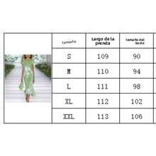 Vestido estampado hombro caído manga corta  popular - Verde - Ver 5