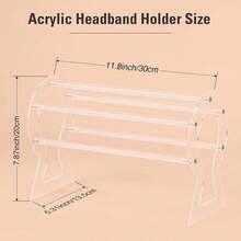 1pc Multi-Layer Transparent Acrylic Hair Accessory Organizer Rack, Can Hold Hair Clips, Scrunchies, Suitable For Women And Girls Desktop - Clear - View 13
