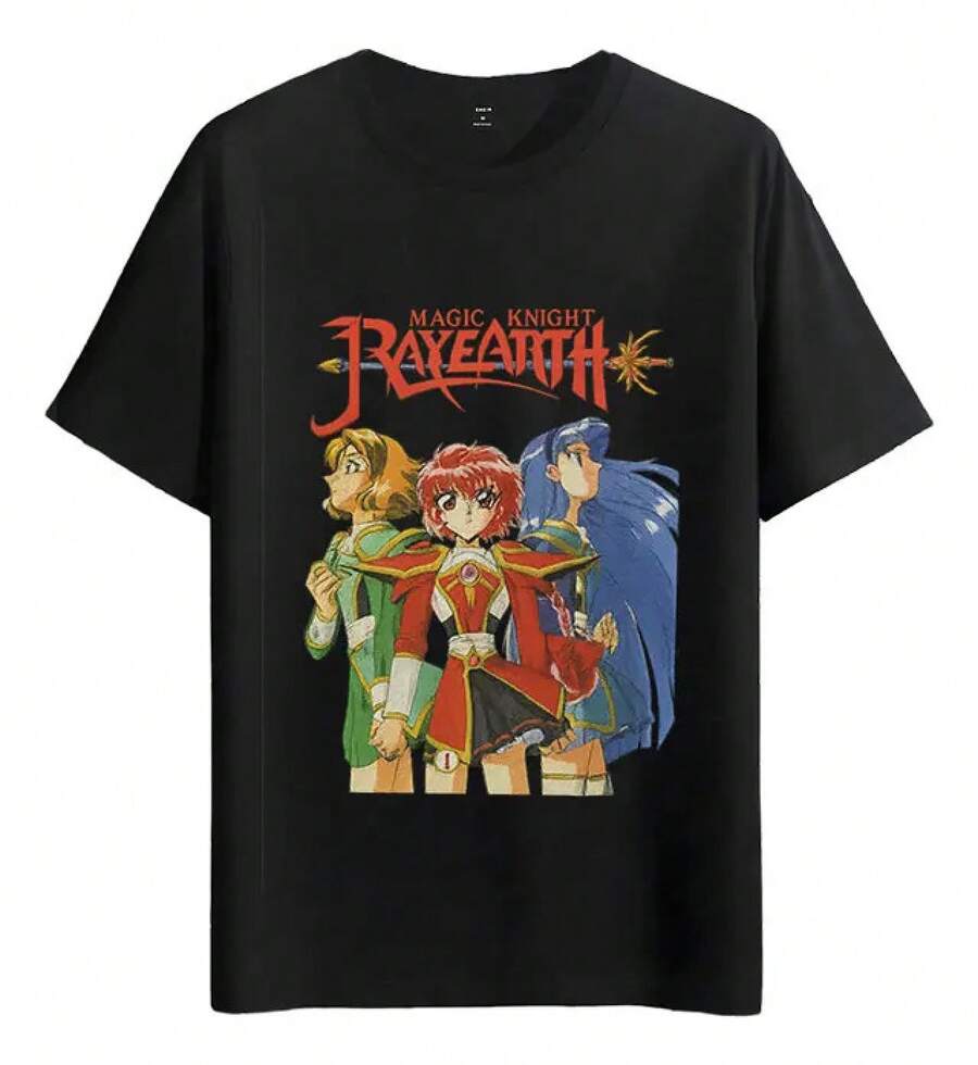 Muscle Freaks Magic Knight Rayearth Anime Style T-Shirt Gift - 黑色 - 查看 1