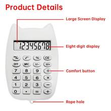 Mini Candy-Colored Calculator - Cute & Compact, Multi-Functional, Portable Desktop Tool, Suitable For Students, Office And Home Use, Batteries Not Included - B - View 12