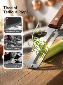 2pcs/1pc Multi-Function Heavy Duty Stainless Steel Vegetable Peeler And Slicer With Onion Cutter, Straight Blade Design, Ergonomic Non-Slip Handle Kitchen Tool, Suitable For Various Fruits And Vegetables, Multi-Purpose Peeling Tool - Multicolor - View 5