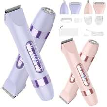 Hatteker 1pc 4-In-1 Electric Shaver With Digital Display, Washable Hair Removal Device, Multifunctional Women's Bikini Trimmer, Underarm And Leg Hair Razor Set - View 2