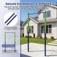 Metal Pull Up Bar In-Ground Pull Up Bar Station 5 Adjustable Heights For Park School Workout - Blue - View 6