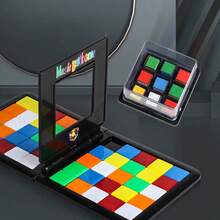 2026/Summer New Hot-Selling 1pc 2-Player Battle Game Magic Cube Sliding Puzzle | Competitive Interactive Desktop Toy | Reusable, Repeatable Play, Ideal Gift - Birthday Gift - Easter Gift - Perfect Gift - Holiday Gift - Multicolor - View 2
