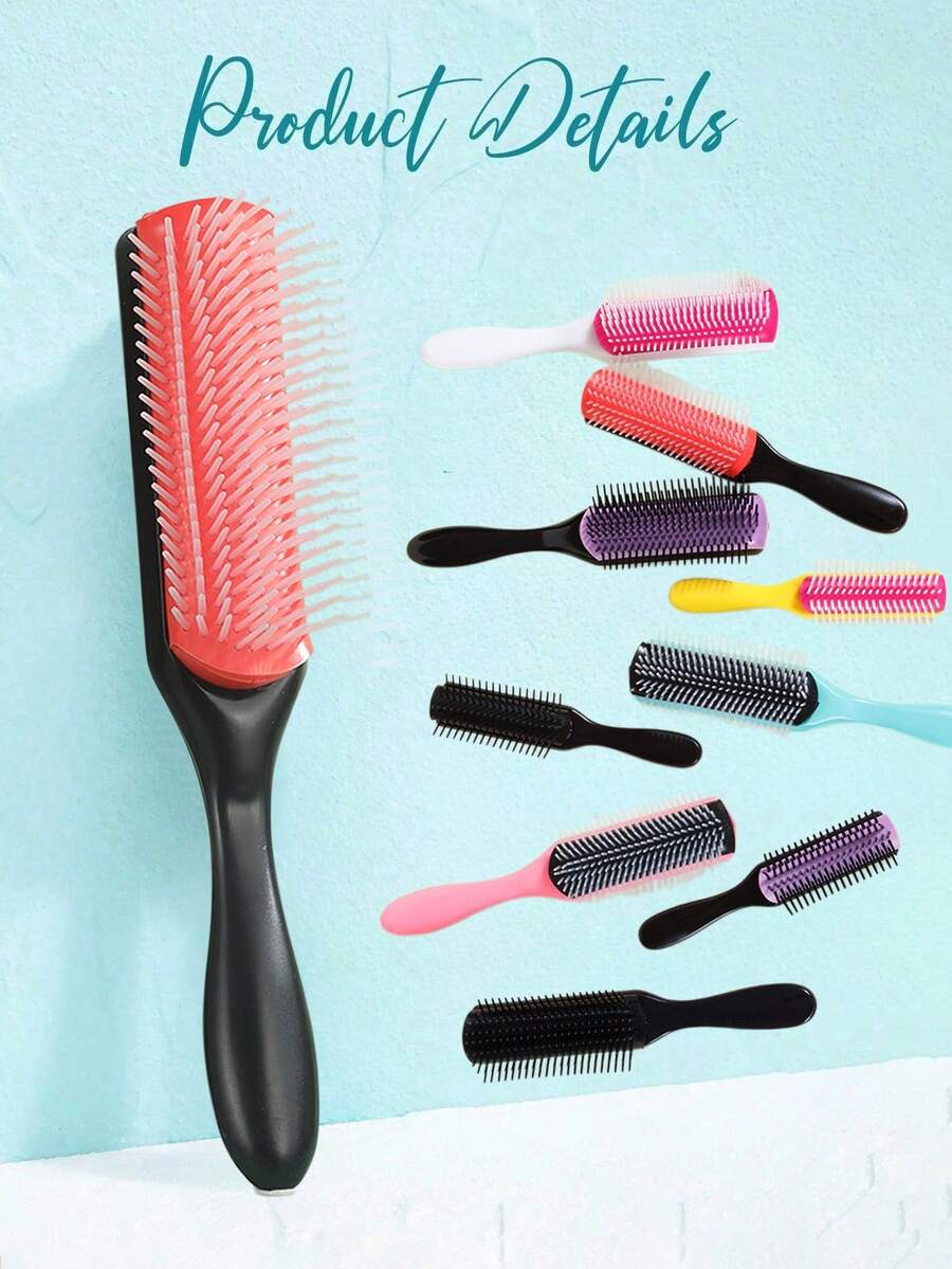 9-Pack Black Ventilated Hair Combs, Classic Curling Combs, Suitable For Men And Women, Dry And Wet Use, Heat-Resistant Anti-Static Oil Design Styling Comb, Suitable For Barbershops, Beauty Salons, Travel, Hair Accessories, Hair Travel Essentials, Back To School, Travel Holiday Necessities