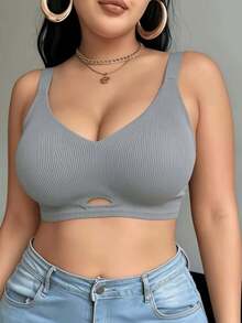 2件/組 柔軟支撐乳膠抗菌無縫胸罩，小胸聚攏，側乳覆蓋，防下垂，無鋼圈女款胸罩 - 彩色 - 查看 4