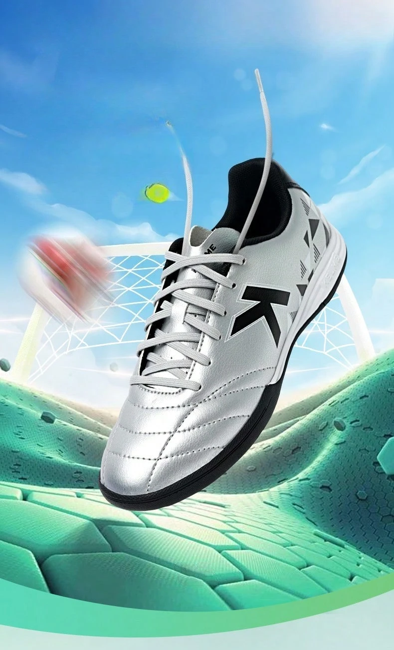 KELME 男款足球鞋 運動訓練 TF 人造草皮防滑專業比賽鞋 - 金屬銀 - 查看 1
