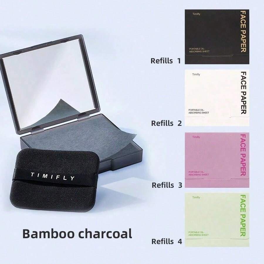 500/200/100pcs Portable Oil Absorbing Sheets, Suitable For Oily Skin, 3-In-1 Design With Mirror. Lightweight And Easy To Carry, Perfect For Daily Use. Essential For Beauty, Skincare, Self-Care, Facial Care And Oil Control Anytime, Anywhere