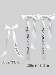 Wedding Decorative Ribbons, Champagne Bottle Decorative Satin Ribbons, Decorative Bows, Birthday Party Decorations, Holiday Party Decorations - Multicolor - View 9