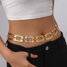 Geometric Metal Waist Body Chain, Elegant European And American Fashion Waist Accessory, Cinching Waist Chain Accessory For Summer Beach, Party - Multicolor - View 11