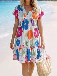 Women Midi Dresses - Multicolor 2 - View 1