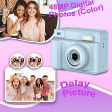 Instant Print Camera 1080P HD Portable Printer Camera 2.4" LCD 1500mAh Battery Holiday Gift School Supplies Back To School Gift For Teens Beginners Capture Creative Projects Campus Memories (Pink/Blue/Purple) - View 6