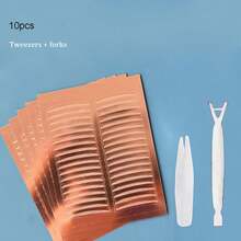 Invisible Rose Lace Eyelid Tape, Long‑Lasting Waterproof Double Eyelid Stickers For Hooded Eyes,Single Eyelids, Inner Double Eyelids,7 Styles Optional, Strong Support No Edge‑Lifting, Natural Skin‑Friendly Eye Makeup Tool For Daily Makeup,Dating,Party,Gift With Applicator Tweezers - Nude - View 13