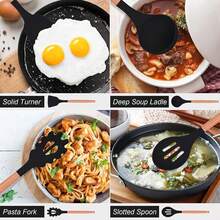12Pcs Silicone Cooking Spoon Tools Kitchen Cookware Nonstick Baking Utensils Set - Default - View 6