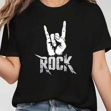 Camiseta para Parejas con Diseño de Osito de Trapo y Corazón - Negro - Ver 1