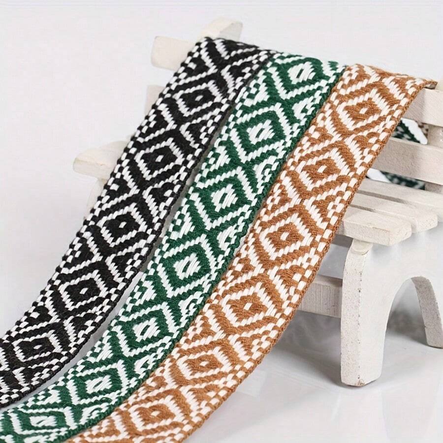 2/5 Yards Lace For Sewing 2cm Wifth Vintage Jacquard Ribbon Golden Lace Ribbon Boho Embroidered Woven Ribbon For Sewing Silvery Floral Fabric Trim Lace Trim For DIY Crafts Home Decor, Gift Wrapping,Decorations