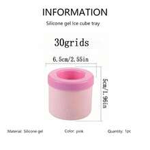 1pc Pink Silicone Portable Ice Mold, Cylindrical 3D Maker, Easy Release Silicone Ice Tray, Multi-Layer Design, Minimalist Bucket Shape With Lid, Reusable For Home, Bar, Club And Outdoor Use - Multicolor - View 12