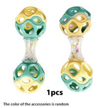 Baby Double Head Barbell Teether Rattle, Easy Grip Sensory Toy For Newborns, Early Development Teething Play Toy, Random Color, Perfect Birthday, Christmas, Halloween, Vacation,NewYear & All Holiday Gift For Baby - Multicolor - View 15
