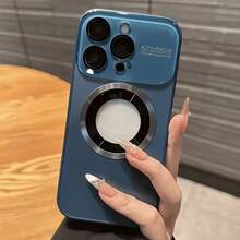 Phone Case - Luxury Glassy Lens Protection Electroplated Magnetic Phone Case Compatible With Iphone 17 Pro Max 17 Pro 17 16 Pro Max 16 Pro 16 15 14 13 Cases Wireless Charging Shockproof Hard Back Cover - 銀色 - 查看 5