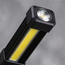 USB Rechargeable COB LED Work Light Foldable Magnetic Hook 3 Light Modes Dual Sided Portable Inspection Lamp For Car Repair Workshop Camping Emergency Popular Mechanic Tool Perfect Gift For DIYers Mechanics Outdoor Lovers - Black - View 7