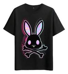 Tshirt Muscle Freaks Conejo Calavera Estilo Camiseta - Negro - Ver 1
