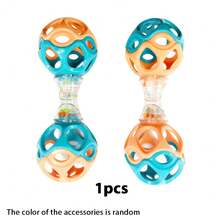 Baby Double Head Barbell Teether Rattle, Easy Grip Sensory Toy For Newborns, Early Development Teething Play Toy, Random Color, Perfect Birthday, Christmas, Halloween, Vacation,NewYear & All Holiday Gift For Baby - Multicolor - View 11
