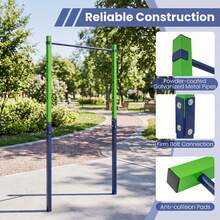 Metal Pull Up Bar In-Ground Pull Up Bar Station 5 Adjustable Heights For Park School Workout - Blue - View 7