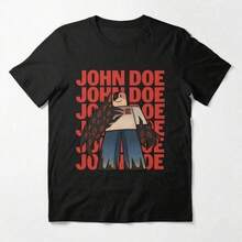 John Doe Forsaken Robloxs Essential T-Shirt 2026 New Style Short Sleeve Classic Tee Soft Cotton Casual Top Streetwear Unisex Gift For Teens Men Women 2000s Style Regular Fit, Short Sleeves, Slightly Stretchy, Heat Transfer Print, Men's Style, Casual Top Suitable For All Seasons, Cotton, Exclusive T-Shirt Designed For Discerning Customers, Streetwear Women,2000s Style,Gym,Gym Wear Women,Squishies,Sports Top,Alt,Children's T-Shirts, Kids' Clothing, Printed T-Shirts, Graffiti-Style Cartoons Women's Casual Printed Round-Neck T-Shirt, Summer Style, Cartoon Print, Suitable For Various,Scenes,Men T'shirt - Black - View 1