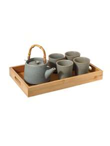 Japanese Style Teapot Teacup Set Retro Ceramic Kettle Large Capacity Household Premium Feeling Tea Room Rough Pottery Tea Set - Multicolor - View 11