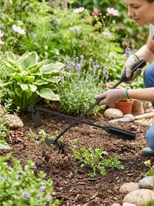 2pcs/1pc/This Weeding Tool Features A Clever Angled Design For Easy Weeding And Deep Digging; Its Sharp V-Shaped Blade Can Cut Deep Into Roots, Making It Perfect For Lawn Care And Vegetable Garden Weeding. - Multicolor - View 3
