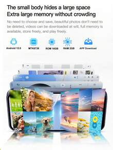 SERVO S4 Pro Mini Smartphone, 4.0-Inch Screen, Dual SIM, 2GB+16GB, Android 12.0, WiFi, GPS, 4G Network, Smart Compact Phone - Blue - View 9