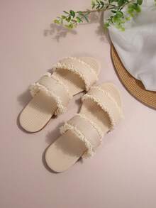 Women's Flat Beach Sandals, New Summer Casual Sandals - Beige - View 5
