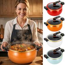 Stew Pot With Lock Lid Large Capacity – Stock Pot For Braising, Soups, Stews - View 1
