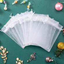 50pcs Organza Gift Bags, Wedding Candy Bags, Gift Packaging Supplies, Size 7*9cm, Holiday Event And Party Supplies, Home Living Supplies, Wedding Party Supplies, Table Decor Gift Packaging Bags, Table Decor, Baking Packaging Bags, Jewelry Packaging Small Gift Packaging Supplies Bags, Event And Party Supplies Gift Mesh Bags, Suitable For Various Holidays, Celebrations, Outdoor Parties, All Year Round, Fruit Anti-Insect Mesh Bags - J-Multicolor - View 2