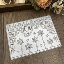 Town House 金屬切割模具 聖誕樹 雪花 鹿 聖誕老人 壓花模板 碳鋼模板 適用於卡片製作 剪貼簿 手冊 禮物裝飾 - 銀白色 - 查看 5