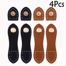 1Pc/2/4/5Pcs Artificial Leather Snap Buttons - Sew-On Fasteners, Suitable For DIY Crafts, Wallet And Handbag Closures, Phone Cases, Jackets And Notebooks, Clothing Sewing Zipper Buttons - Multicolor - View 32