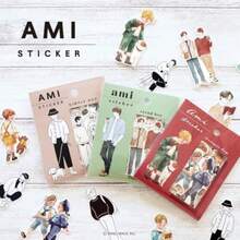 Amie Sticker アミ ステッカー かわいい フレークシール 水彩ガール 上質紙 日本製 - シンプルボーイ - チェックする 4