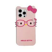 SANRIO Cartoon 3D Cute Glasses KT Cat Case For 16 Pro Max, 13, Apple 17, Silicone 15.Holiday Accessoriesphone Case 15 17 Case Cute Phone Case Squishy Phone Case Cute Phone Cases 17 Pro Max Case Novel Case Funny Phone Case Beach Clear Phone Case Case Travel Essential 16 Case Summer Phone Case Silicone Phone Case Kuromi Summer Phone Case 14 Plus Cases Travel Essential 13 Phone Cases Anime Phone Case Beach Clear Phone Case Fundas Yellow  Silicone Phone Case Valentine's Day Gift Giving Fundas Para Cheetah Print Funda Para 3d Phone Case - 白色 - 查看 5