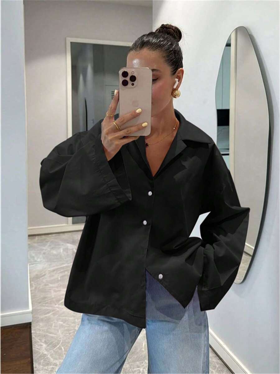 Cárdigan rosa, de manga larga, de moda vintage, casual y elegante, adecuado para otoño/invierno, Navidad, Año Nuevo y varias ocasiones de primavera - Negro - Ver 1