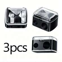 4pcs/3pcs/1pc Set (Buy 1 Pencil Sharpener Get 1 Random Color Tassel Bookmark) Multi-Color Makeup Pencil Sharpener, Suitable For Eyebrow Pencils, Eyeliner, Lip Liner, Lipstick And Other Cosmetics. Dual-Hole Sharpener With Dust Cover, Portable Pencil Sharpener Essential For School, Home And Office Use, High-Quality Gift For Back To School Season, Campus Classroom And Corporate Office - Sets - View 1