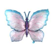 1/2/4 Stücke 40 Zoll Farbverlauf Lila Blau Rosa Gold Schmetterling Folienballon Großer bunter Schmetterling Aluminiumfolienballon für Schmetterling Thema Mädchen Geburtstagsparty Babyparty Hochzeitsdekoration Zubehör - Schmetterling - Übersicht 14