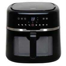 Adler Air Fryer Oil-Free Fryer Fat-Free Cooker Hot Air Convection Oven Large 8L 1800W 80-200°C LED Display Touch Panel 9 Programs 60Min Timer Window Interior Light Shake Reminder - EU E Type Plug(220-240V) - View 4